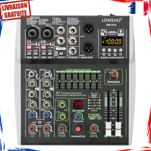 Table mixage audio canaux - table,